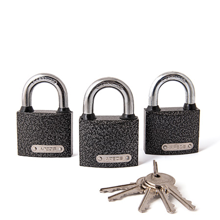 Купить замки навесные apecs pd-01-50-blister (3locks+5keys)