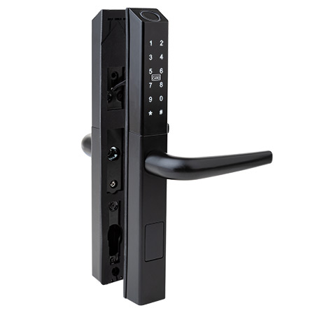 Купить ручки на планке электронные apecs smart hpe-8201-blm (ttlock, ble, fp)