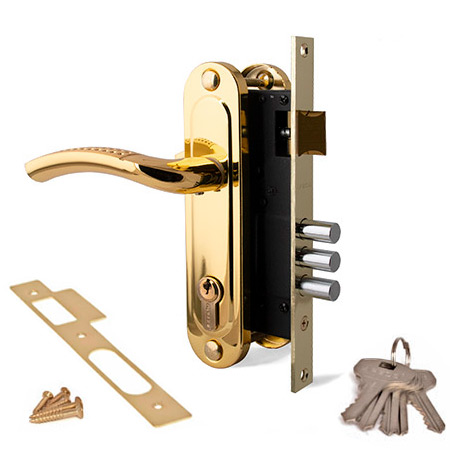 Купить замок врезной apecs 1527/60-g/gm