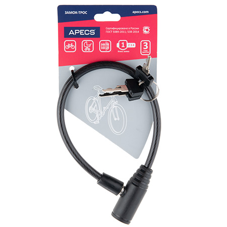 Купить замок велосипедный apecs pd-80-35cm