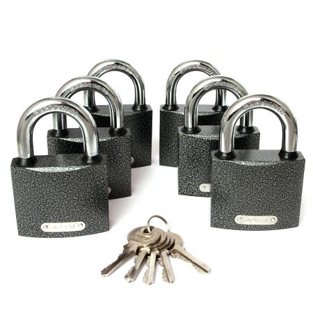 Купить замки навесные apecs pd-01-63 (6locks+5keys)