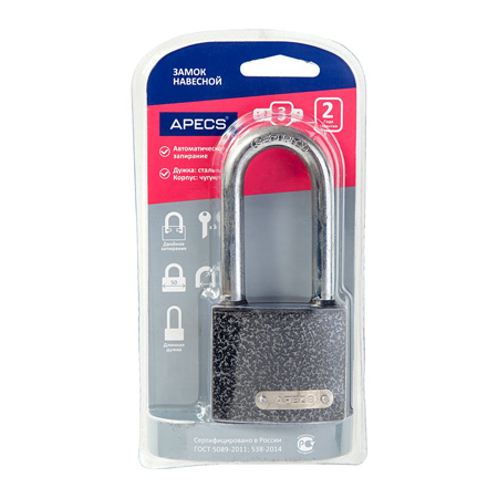 Купить замок навесной apecs pd-01-50-l-blister